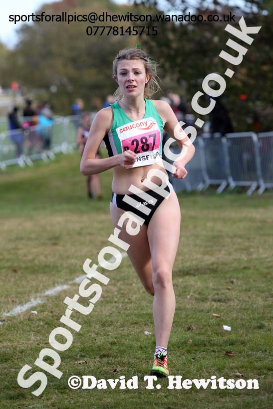 Junior women, 2016 National Cross Cpuntry Relays, Berry Hill Park, Mansfield. Photo: David T. Hewitson/Sports for All Pics